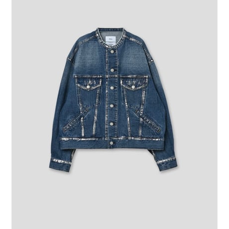 【KHA:KI】FOIL PRINT DENIM JKT