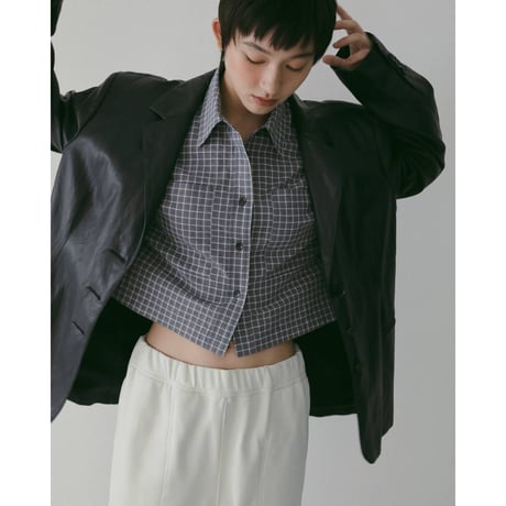 【anuke】Ecoleather Tailored Jacket