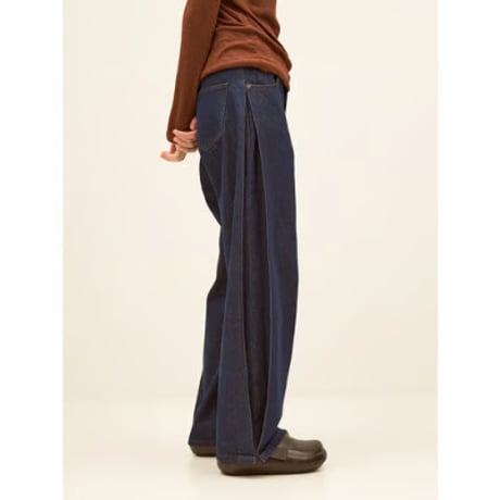 【YENN】SIDE PLEATED DENIM