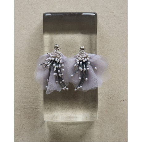 【anuke】Tulle x Beads Pierce