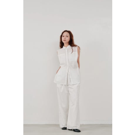 【Hella】embroidery easy pants　※納期5月中旬〜6月中旬