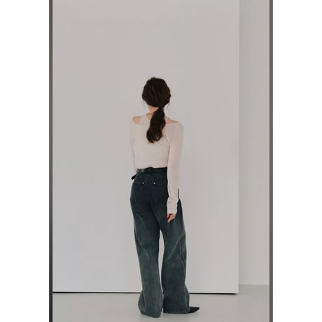 【Halla】layered sheer tops※納期8下～9下