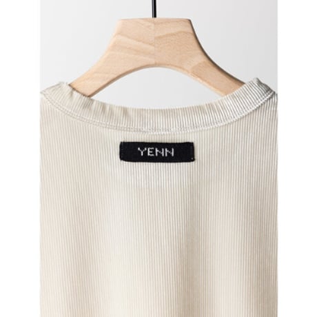 【YENN】VELVET SHORT SLV TEE　※納期：6月中旬～7月中旬