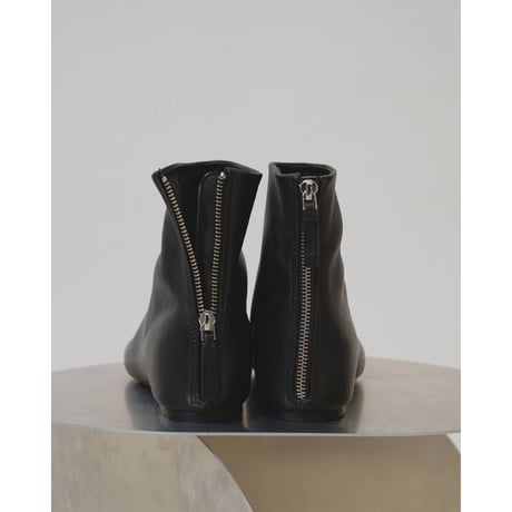 【TODAYFUL】Square Leather Flat Boots　※納期10月下旬～11月下旬