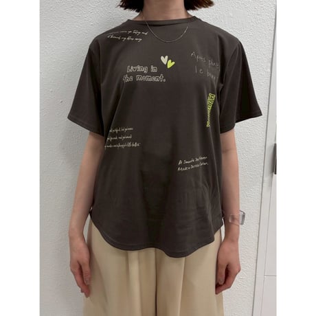 【ROSIEE】レタリングプリントTシャツ