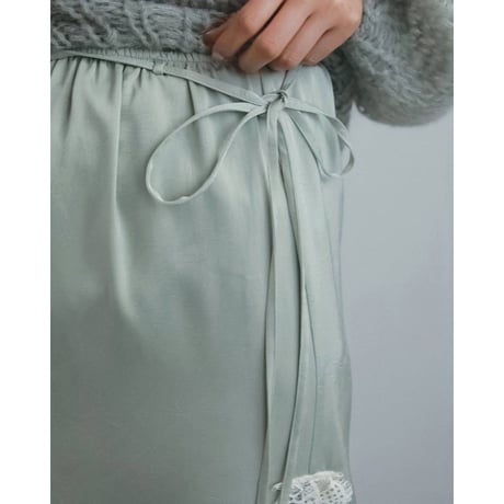 【anuke】Satin Lace Skirt