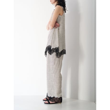 【CHIGNON】ﾚｰｽﾄﾘﾑﾄﾞｯﾄﾀﾝｸTOP