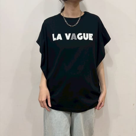 【siro de labonte】LA VAGUEtuck sleeve Tshirt(ラバー＆メタル）