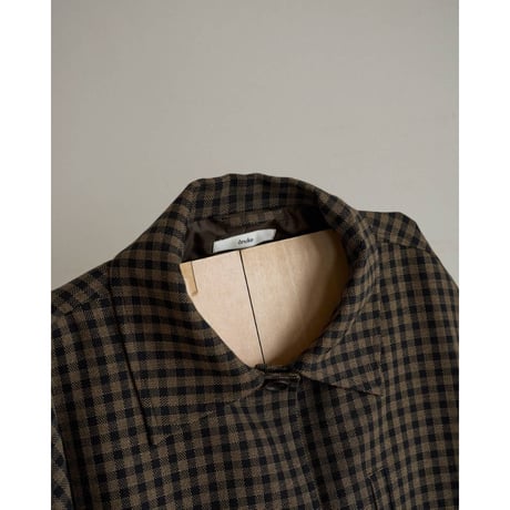 【anuke】Check Coverall Jacket　※納期9月中旬～10月中旬