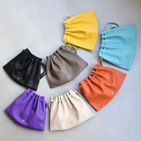 【blancle】S.LEATHER GATHER BAG bc1232