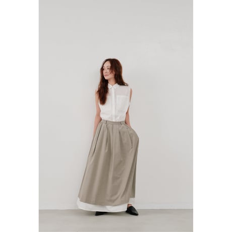【Hella】striped layered skirt　※納期2月中旬〜3月中旬
