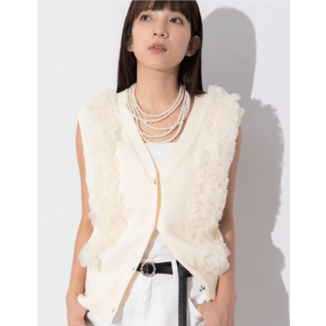 【新品タグ付き】MARGAUX VINTAGE ポケットフリルブラウス MARGAUX VINTAGE | anouk