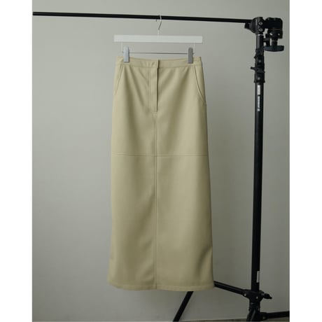 【ànuke】Ecoleather Tight Skirt