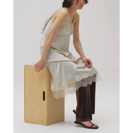【TODAYFUL】Satin Lace Dress　※納期6月中旬～7月中旬