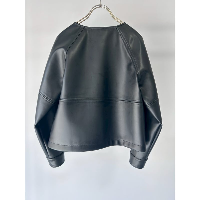 MARGAUX VINTAGE】フェイクレザーノーカラージャケット | selectshop