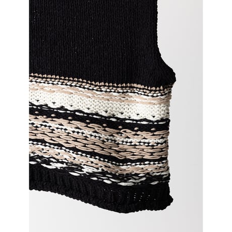【YENN】MOLE JACQUARD VEST　※納期：8月中旬〜9月中旬