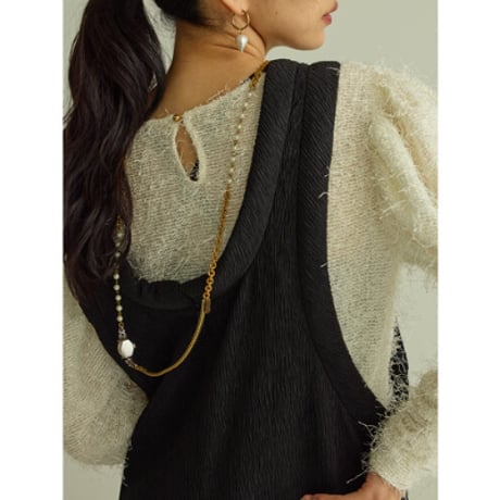 【Mewl】ｼｱｰﾂｲｰﾄﾞﾊﾟﾌｽﾘｰﾌﾞTOPS