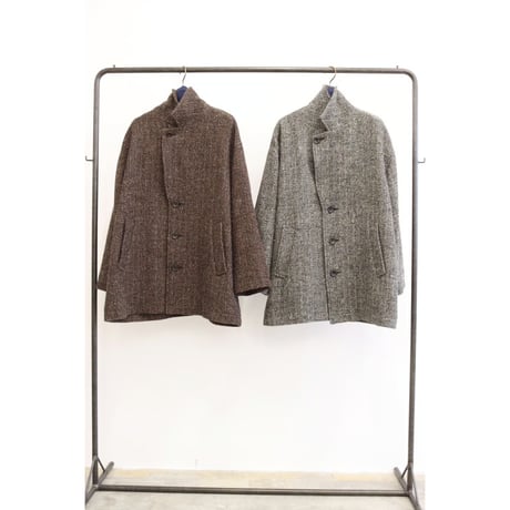【LE MELANGE】ヘリンボーンチェスターコート　※納期10月上旬～11月上旬