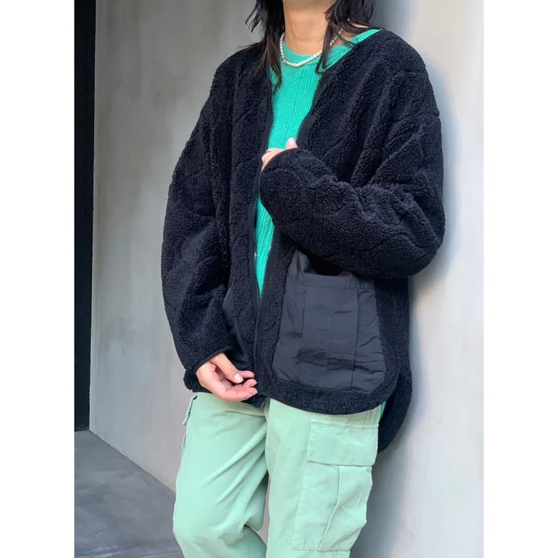 flamingo farm】ノーカラーボアブルゾン 150265 | selectshop flamingo farm】ノーカラーボアブルゾン 150265 | selectshop