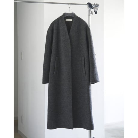【anuke】Collarless Cocoon Coat※11月上～12月上