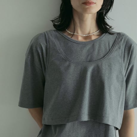 【anuke】Layered Cut T-shirts  ＊