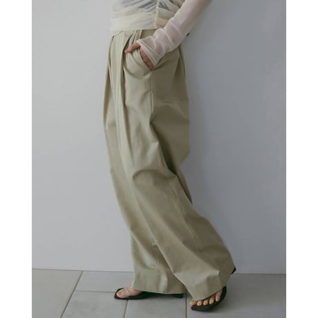 【anuke】Twill Loose Pants