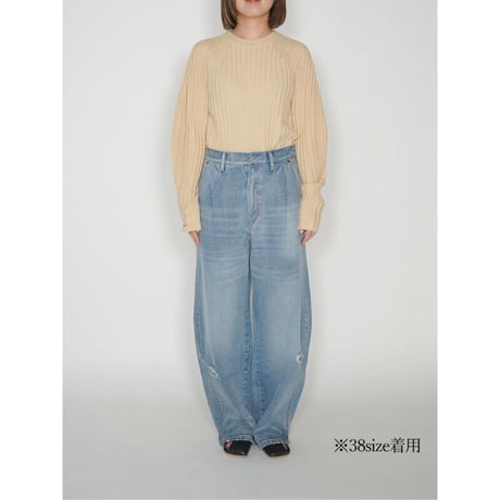 【YENN】CURVED SEAM DENIM PT　※予約