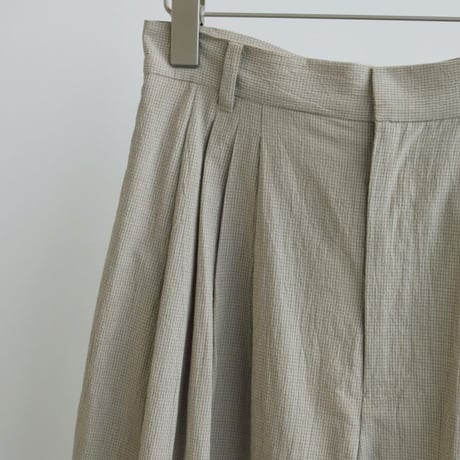 【anuke】Check Tuck Pants