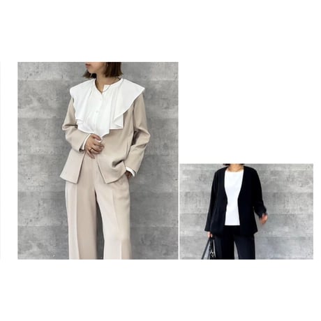 【Anna Kerry】V NoCollar JACKET