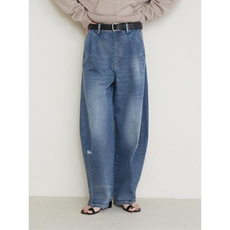 【YENN】CURVED SEAM DENIM PT　※予約
