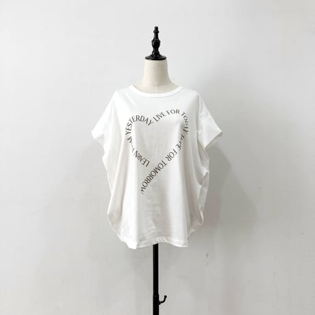 【siro de labonte】heart tucksleeve Tshirt