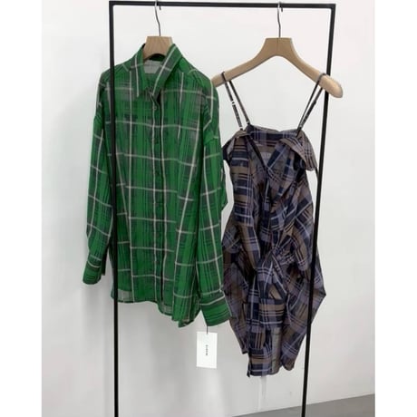【CLOCHE】2WAYチェックシャツ