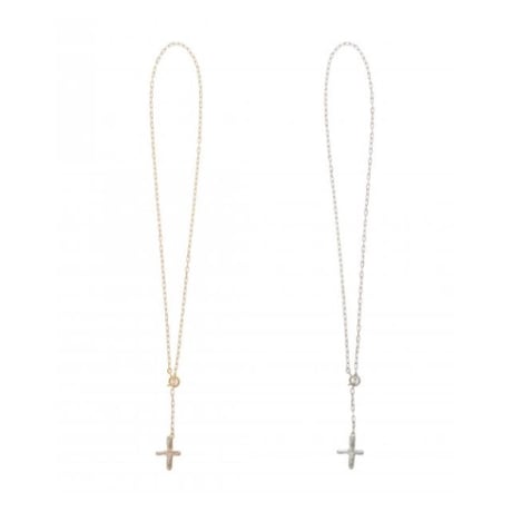 【Sea'ds Mara】Cross motif Y necklace
