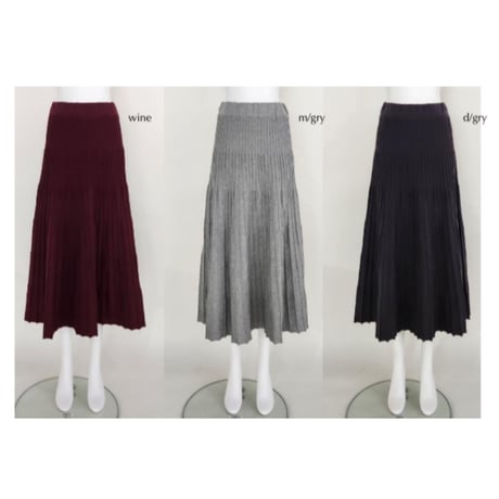 【Boutique Ordinary】Pleated-Style Knit Skirt