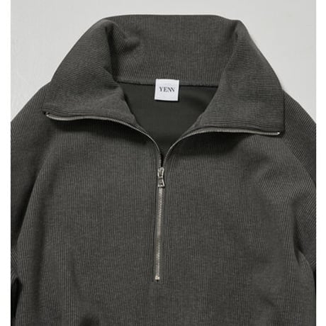 【YENN】 FADED RIB HALFZIP PO
