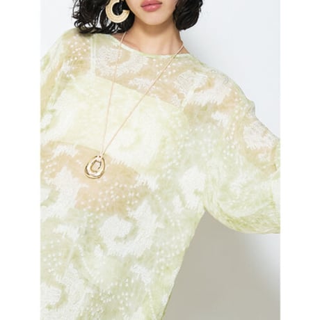 【CHIGNON】ｵｰﾊﾞﾙTOPﾈｯｸﾚｽ&ﾌﾞﾛｰﾁ
