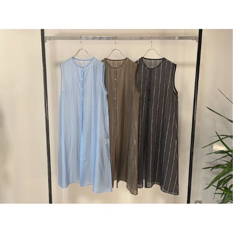 【MARGAUX VINTAGE】シアーストライプノースリーブPO