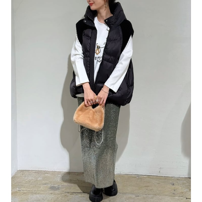 kusukusu select】ニットドッキング中綿ベスト | selectshop kus