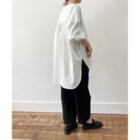 【 siro de labonte 】back  gather long shirt