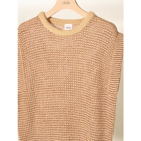 【YENN】PADDING NECK KNIT