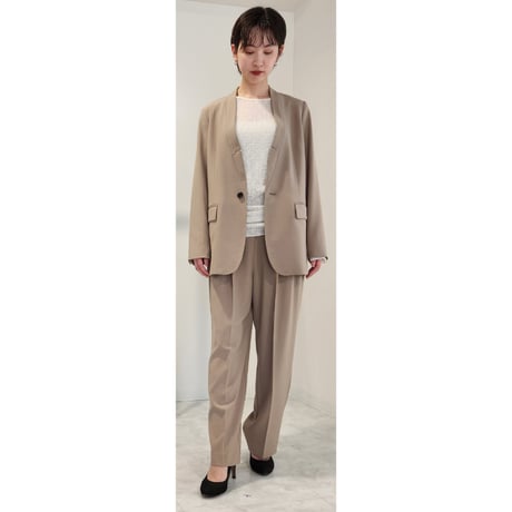 【Boutique Ordinary】Notched Collar-less Jacket