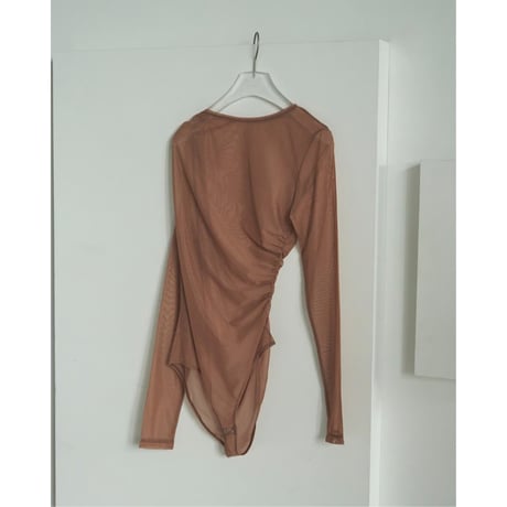 【anuke】Tulle Gather Bodysuit※9月上～10月上