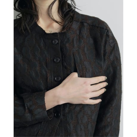 【anuke】Leopard Jacquard Jacket※9月中～10月中