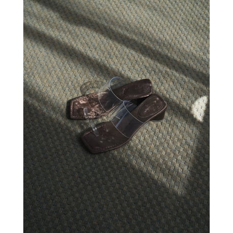【anuke】Square Clear Sandals　※納期3月下旬～4月下旬