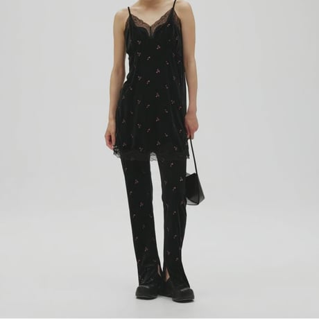 【TODAYFUL】Petit Flower Velour Tunic　※納期10月上旬～11月上旬