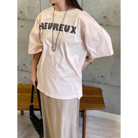 【ROSIEE】BIGシルエットロゴプリントTシャツ