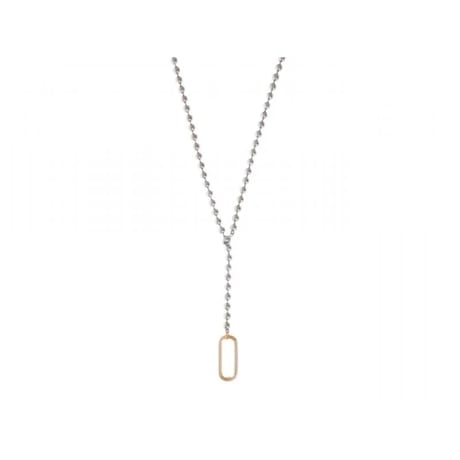 数量限定再再再再販✨【Sea'ds mara】Plain rectangular ball chain necklace