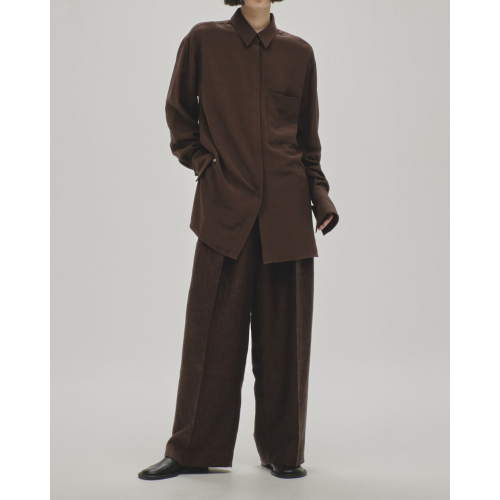 TODAYFUL】 Backsatin Pocket Shirts ※納期3/中～4/中 |