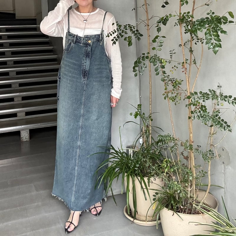 再販✨online限定サイズ登場✨【kusukusu select】裾フリンジデニム