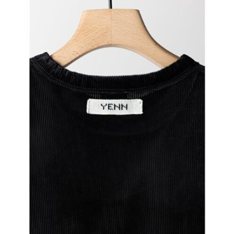【YENN】VELVET SHORT SLV TEE　※納期：6月中旬～7月中旬